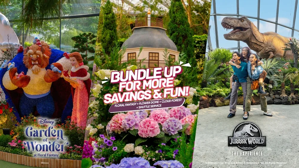 Gardens by the Bay bundle with Flower Dome, Cloud Forest and Disney Garden of Wonder